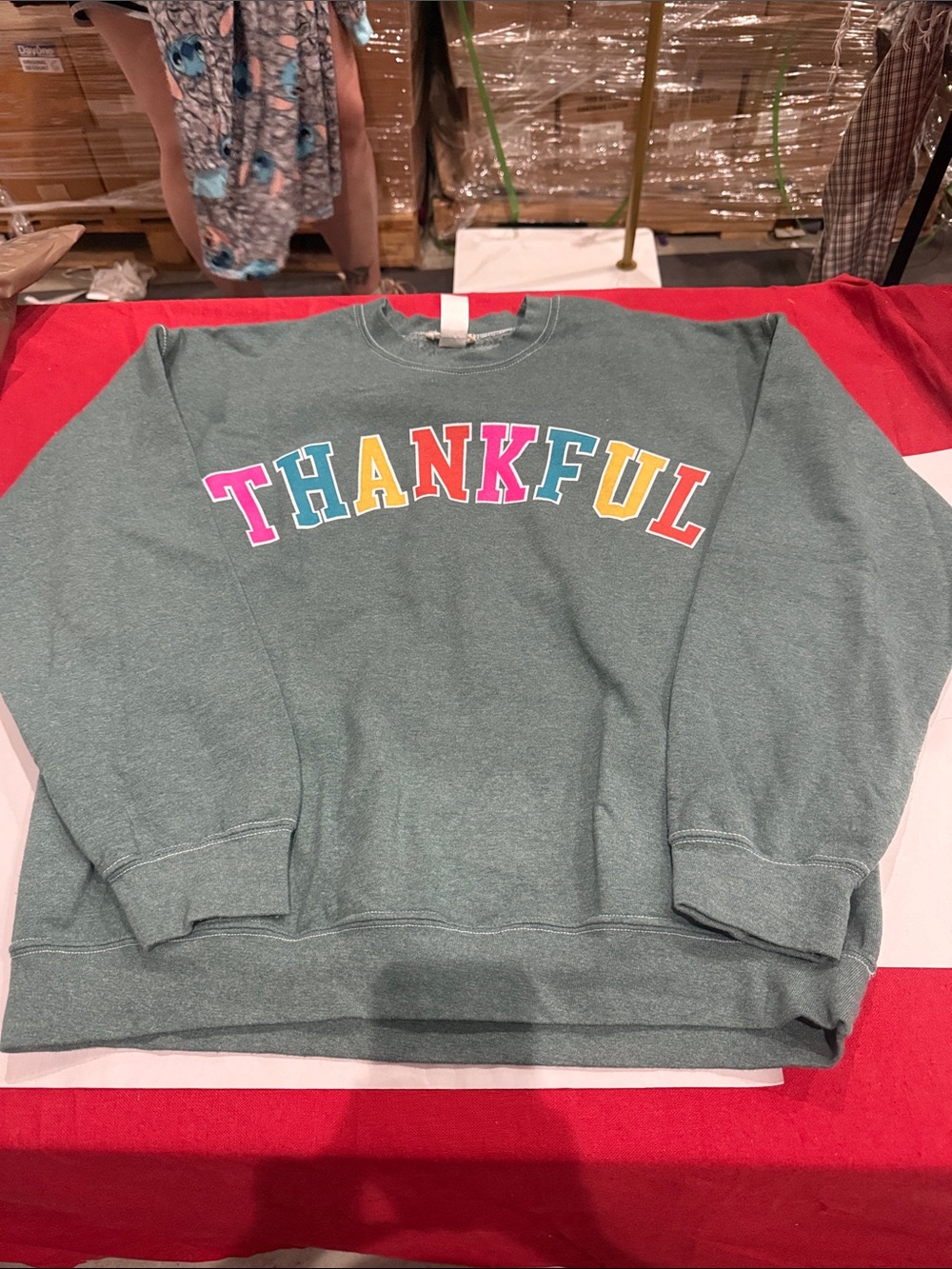 Altar'd State Heathered Teal Crewneck Tee